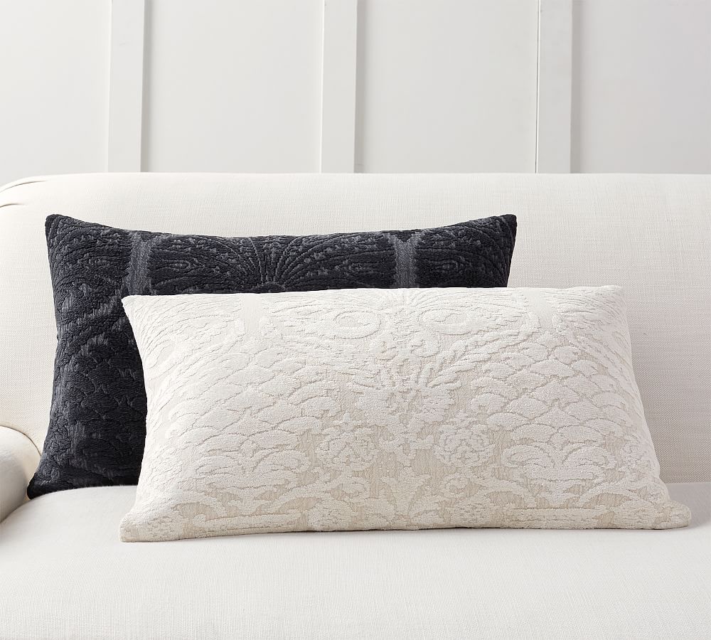 Treia Jacquard Lumbar Throw Pillow Cover Pottery Barn