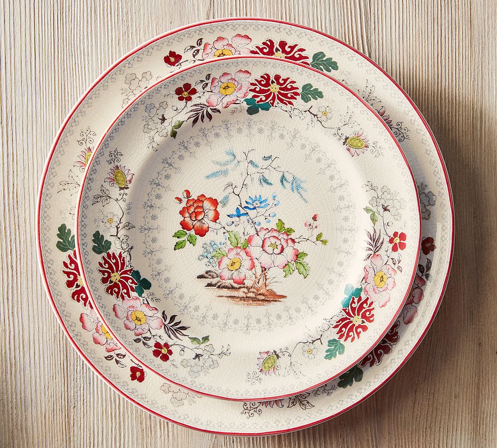 Vintage Floral Salad Plate, Set of 4 Pottery Barn