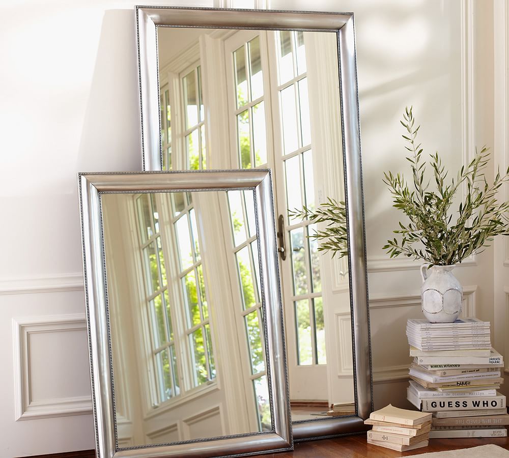 Silver Beaded Floor Mirror 36" x 66" Pottery Barn