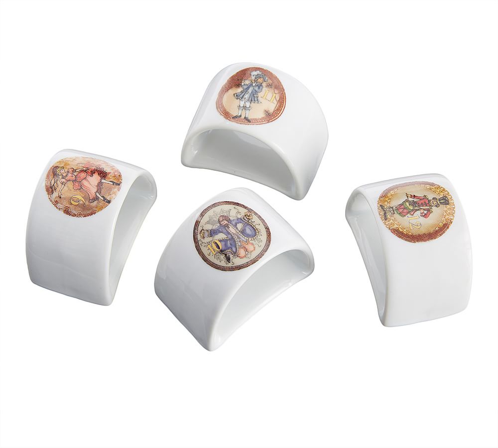 Twelve Days of Christmas Napkin Ring, Set of 12 Pottery Barn