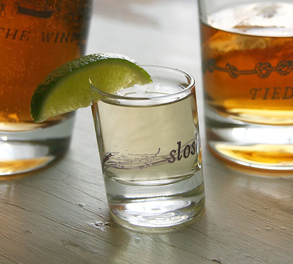 Fishs Eddy Sloshed Shot Glasses Mini Gift Box, Set Of 2 | Pottery Barn