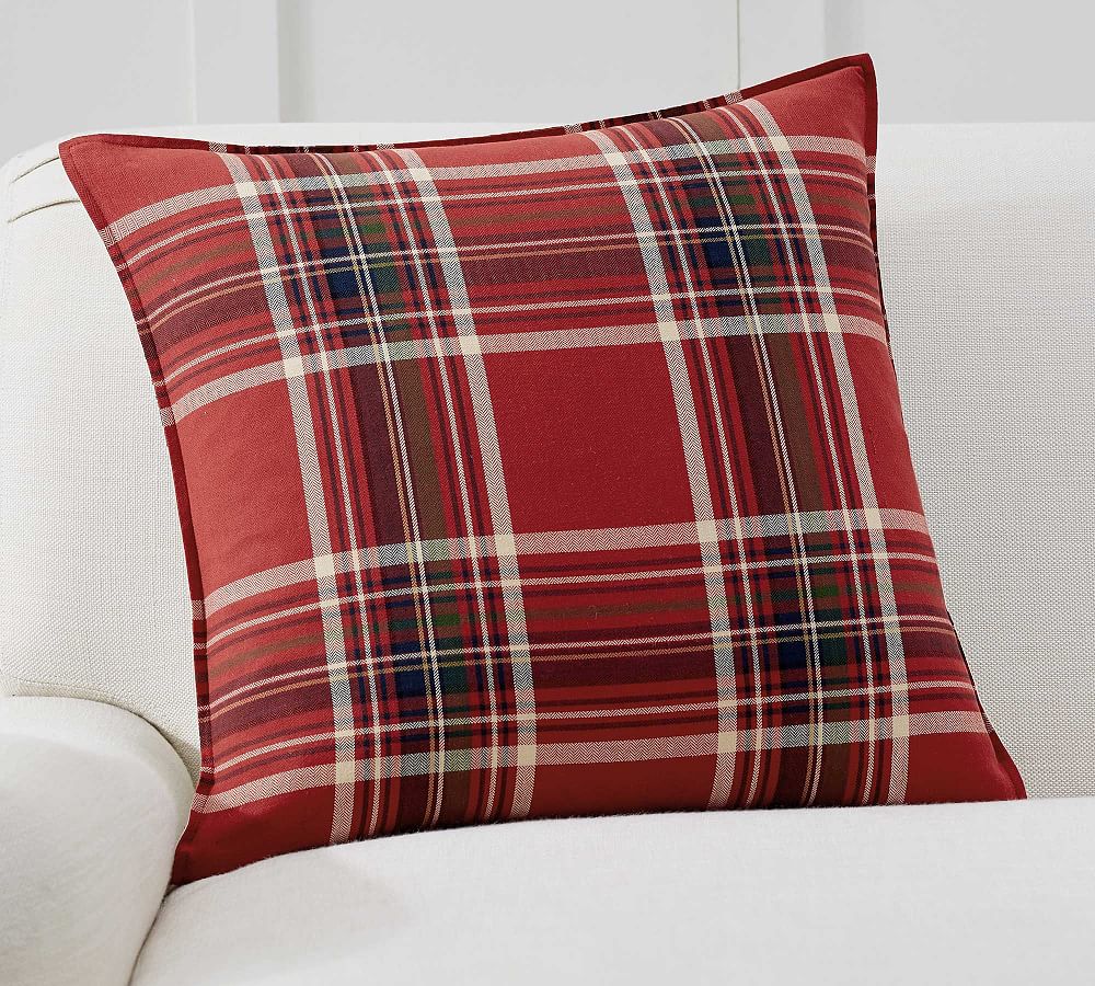 Cambridge Plaid Reversible Throw Pillow Cover Pottery Barn