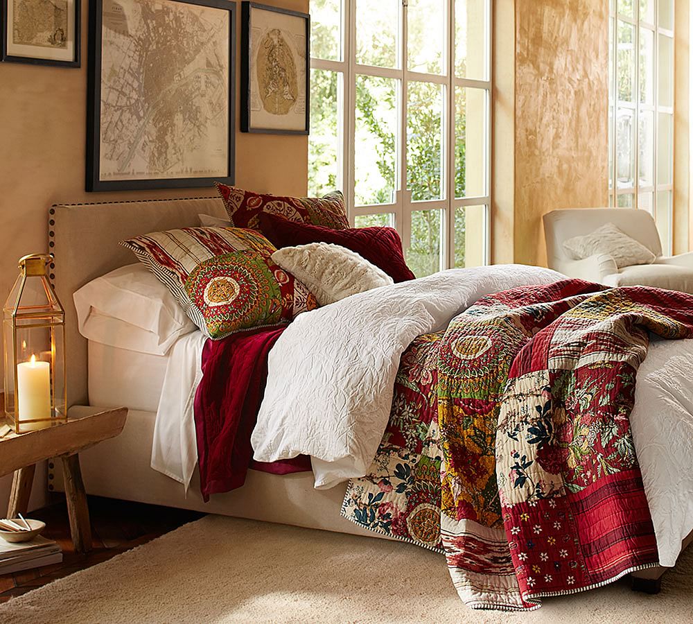 Natasha Floral Patchwork Quilt & Sham Pottery Barn