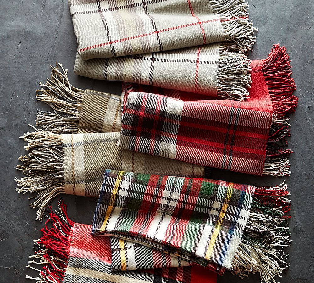 Harrison Plaid Throw Blanket Pottery Barn