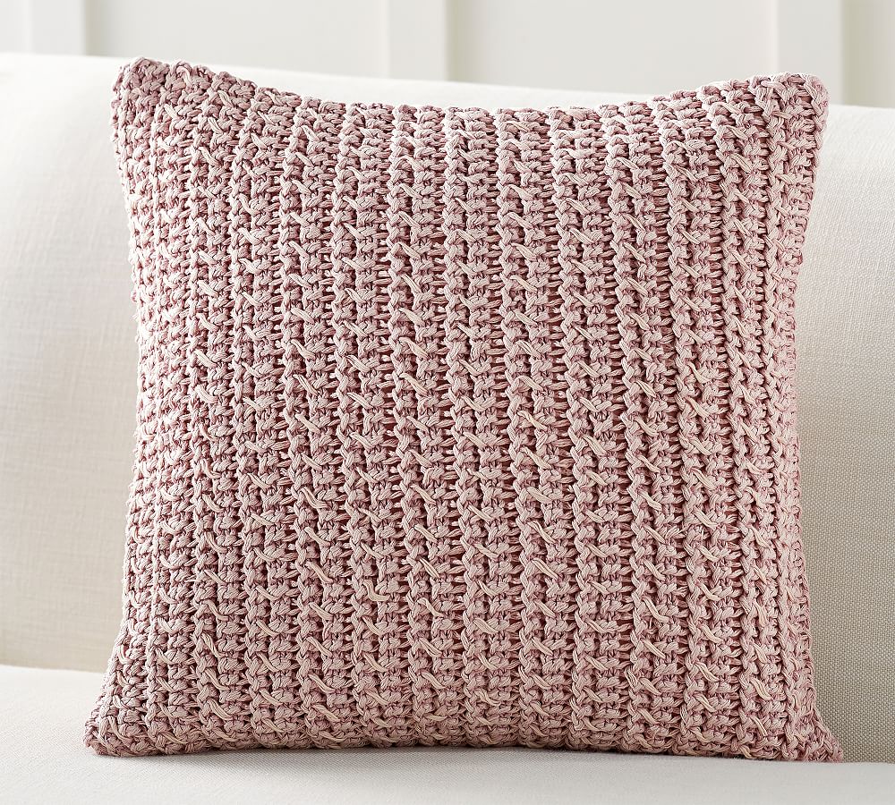 Marea Hand Knit Decorative Pillow Cover Pottery Barn