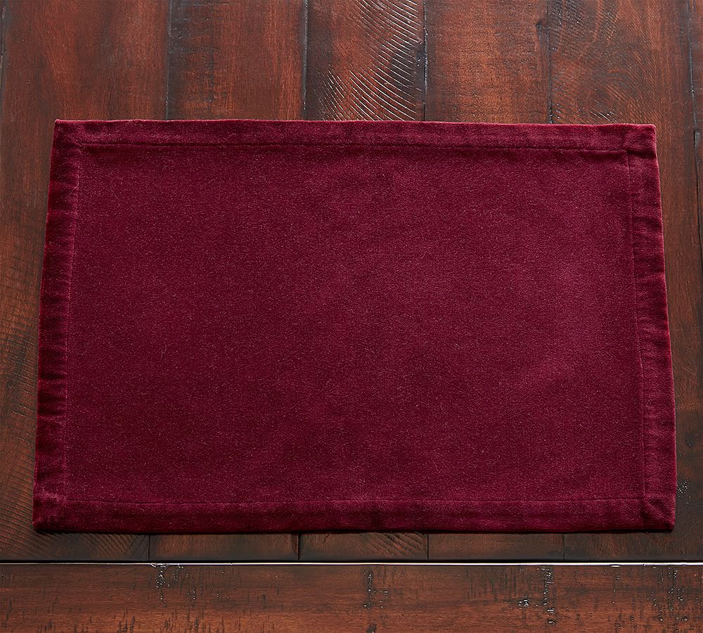 Claret Velvet Placemat, Set of 4 Pottery Barn