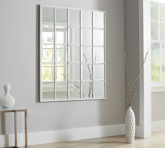 Eagan Multipanel Large Wall Mirror - White | Pottery Barn