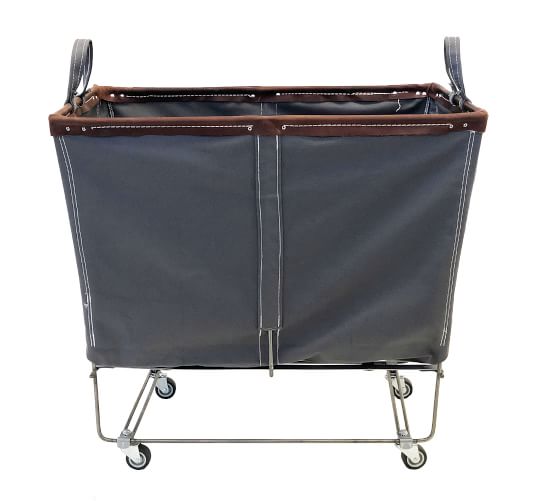 Large Elevated Canvas Laundry Basket with Wheels Pottery Barn