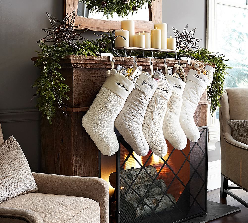 Mantle Sleigh Stocking Holder  Pottery Barn