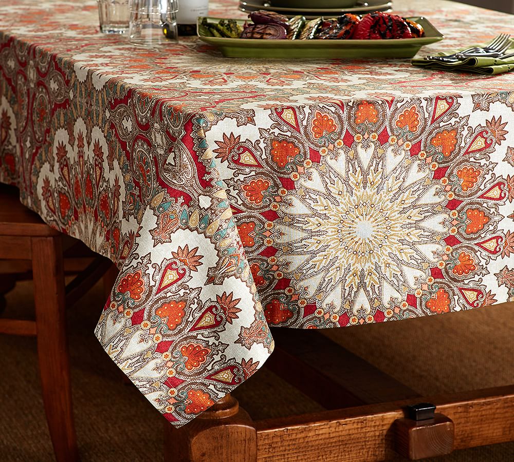 Valencia Paisley Tablecloth | Pottery Barn