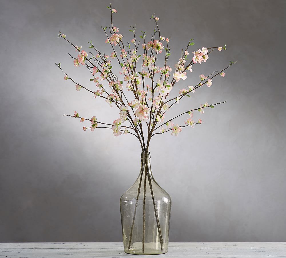 Faux Quince Branch Artificial Flowers Pottery Barn