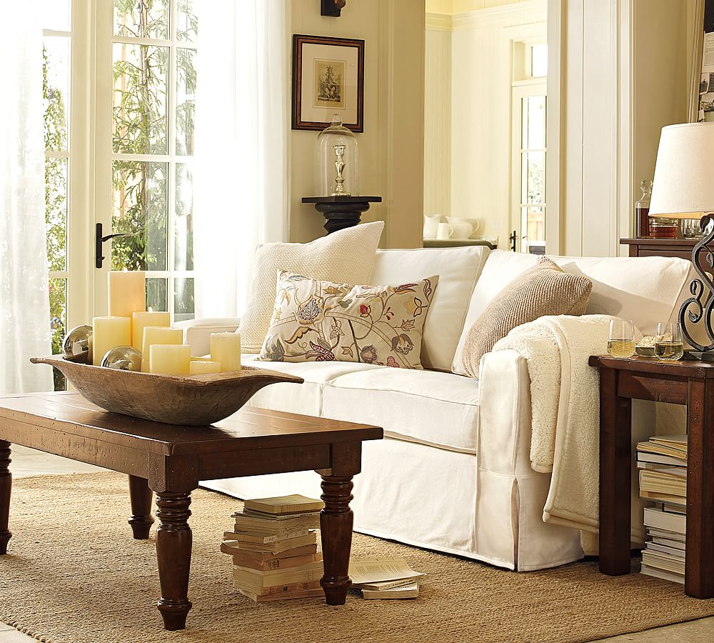 PB Comfort Square Arm Grand Replacement Slipcovers | Pottery Barn