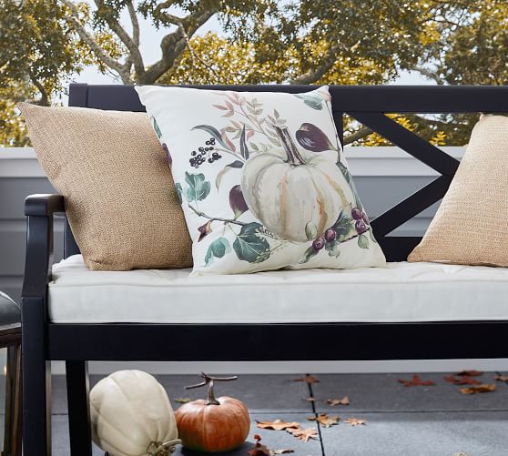 Fall Pumpkin Outdoor Throw Pillow Pottery Barn