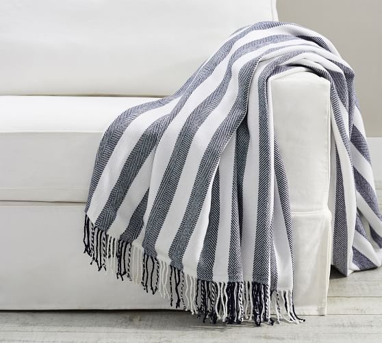 Picnic Striped Throw Blanket | Pottery Barn