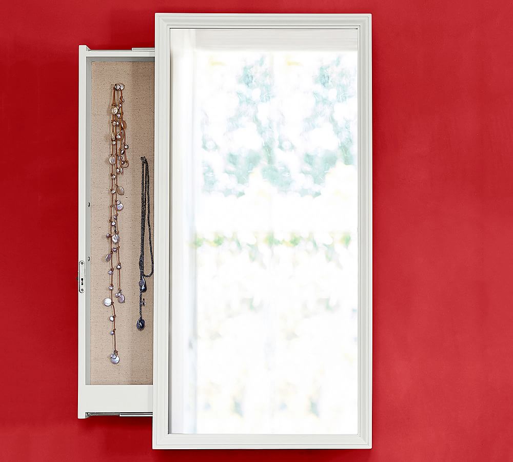 Clara WallMounted Jewelry Mirror Pottery Barn