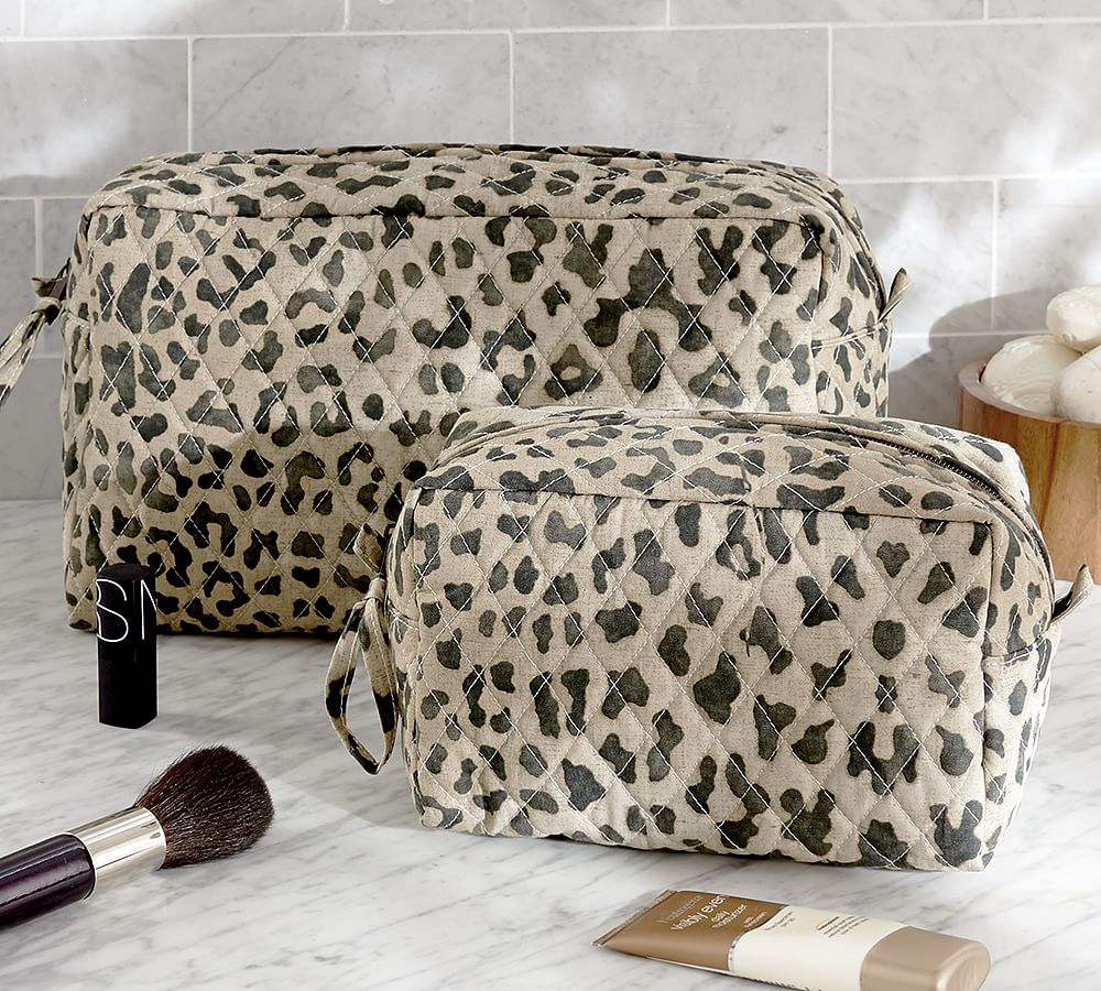 Leopard Makeup Bags Set of 2 Pottery Barn