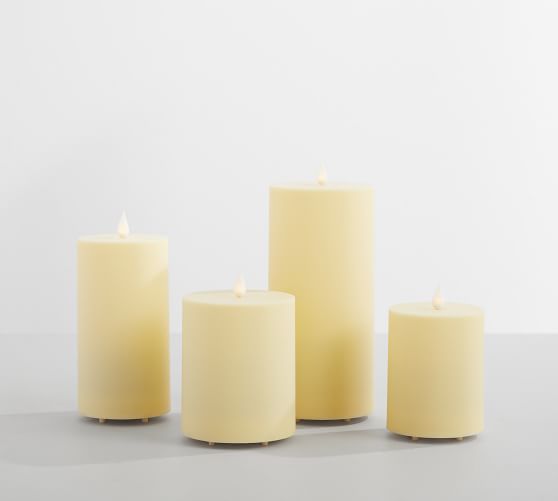 Classic Flickering Flameless Outdoor Pillar Candles | Pottery Barn