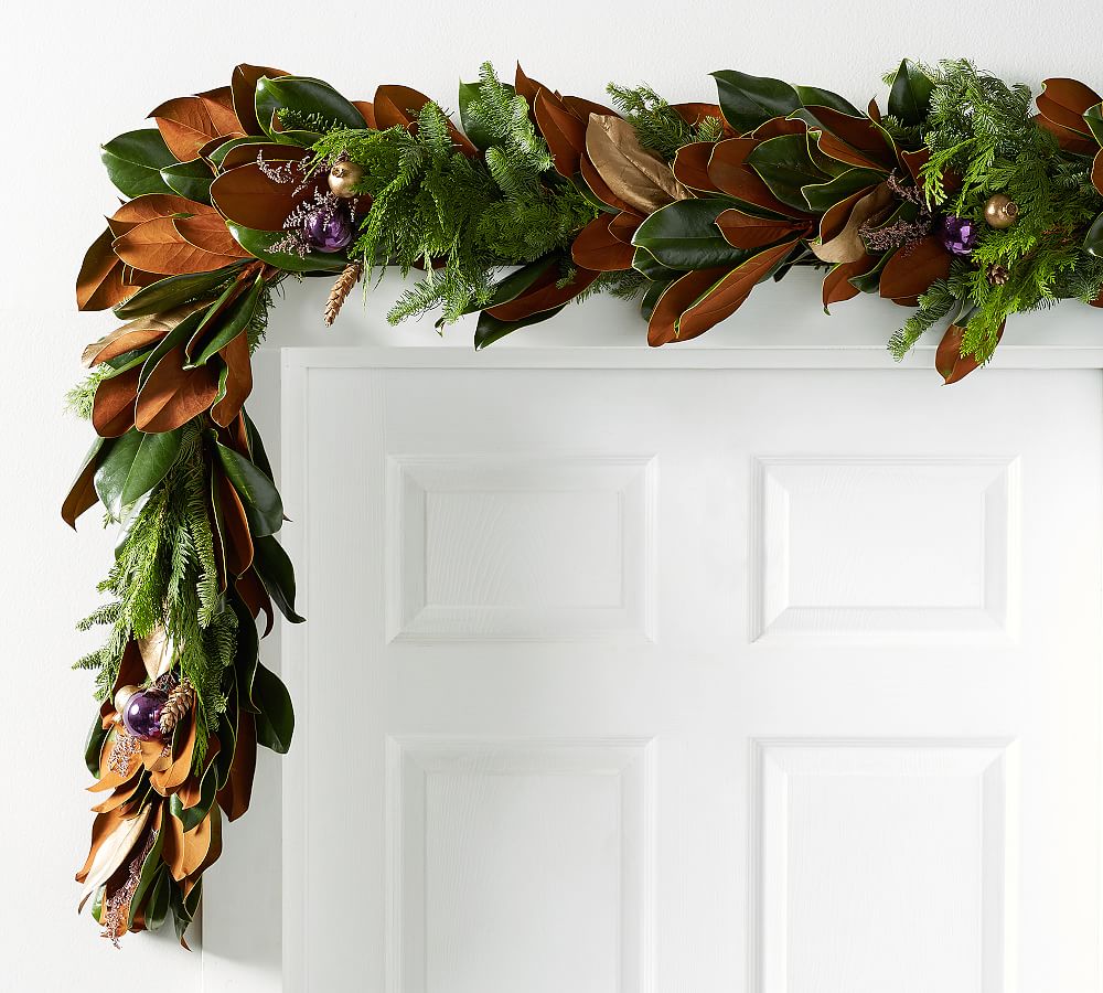 Fresh Plum Magnolia Garland Pottery Barn