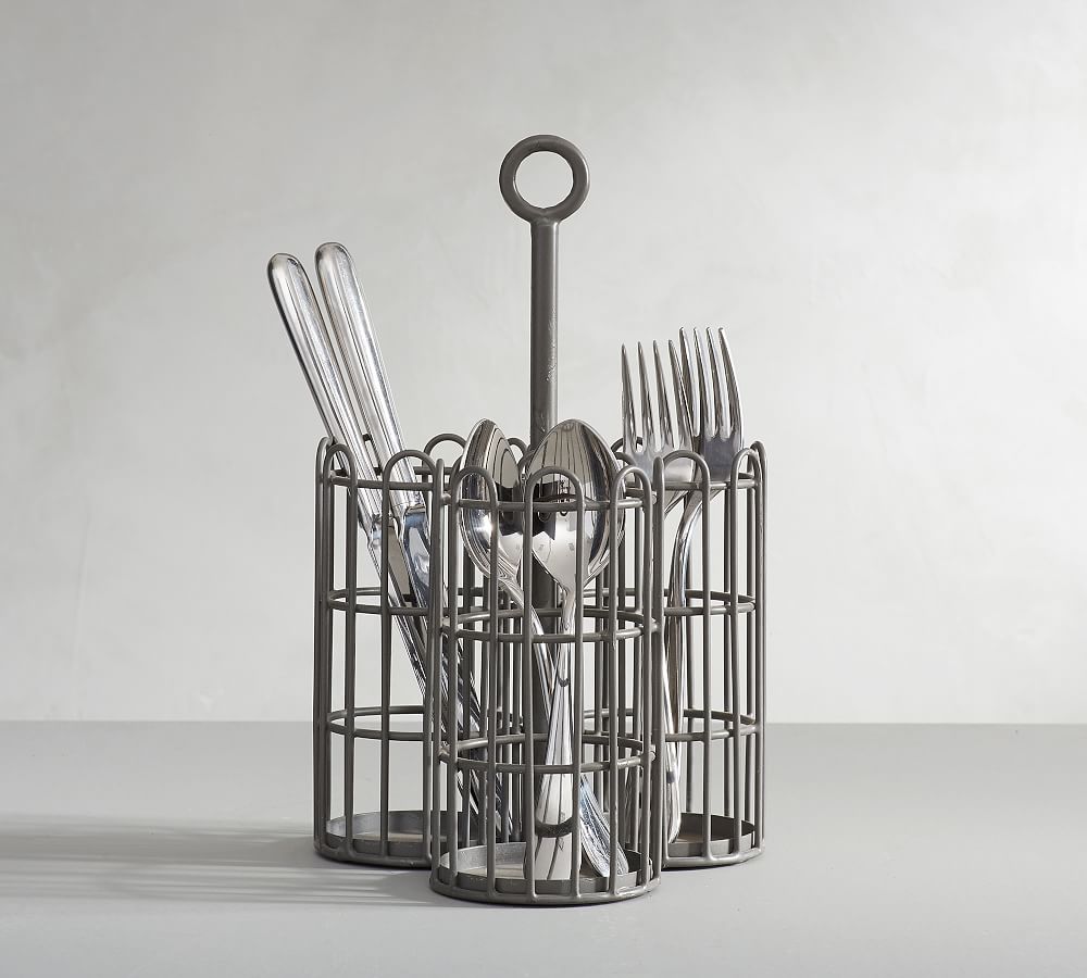 Farmhouse Wire Flatware Caddy Kitchen Accessories Pottery Barn