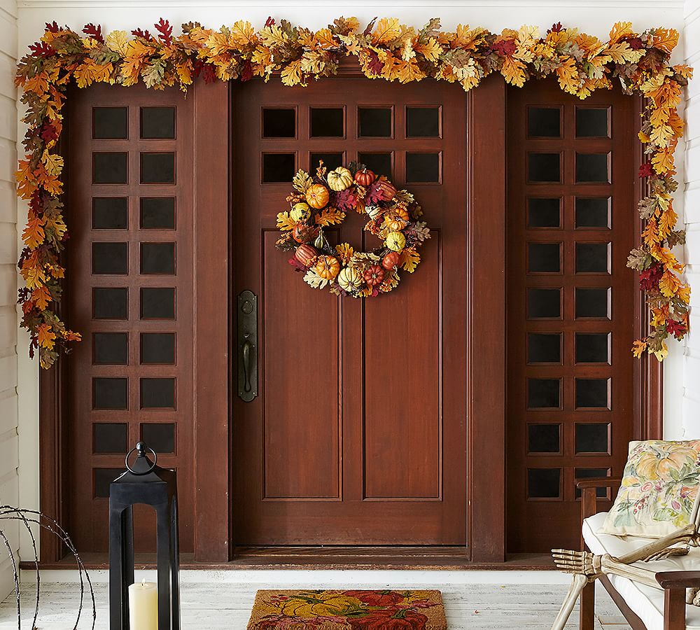 Faux Harvest Pumpkin Garland Pottery Barn