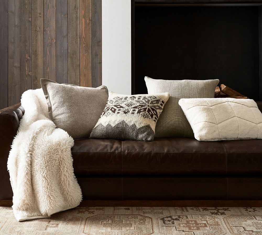 Grafton Fair Isle Sweater Throw Pillow Cover Pottery Barn