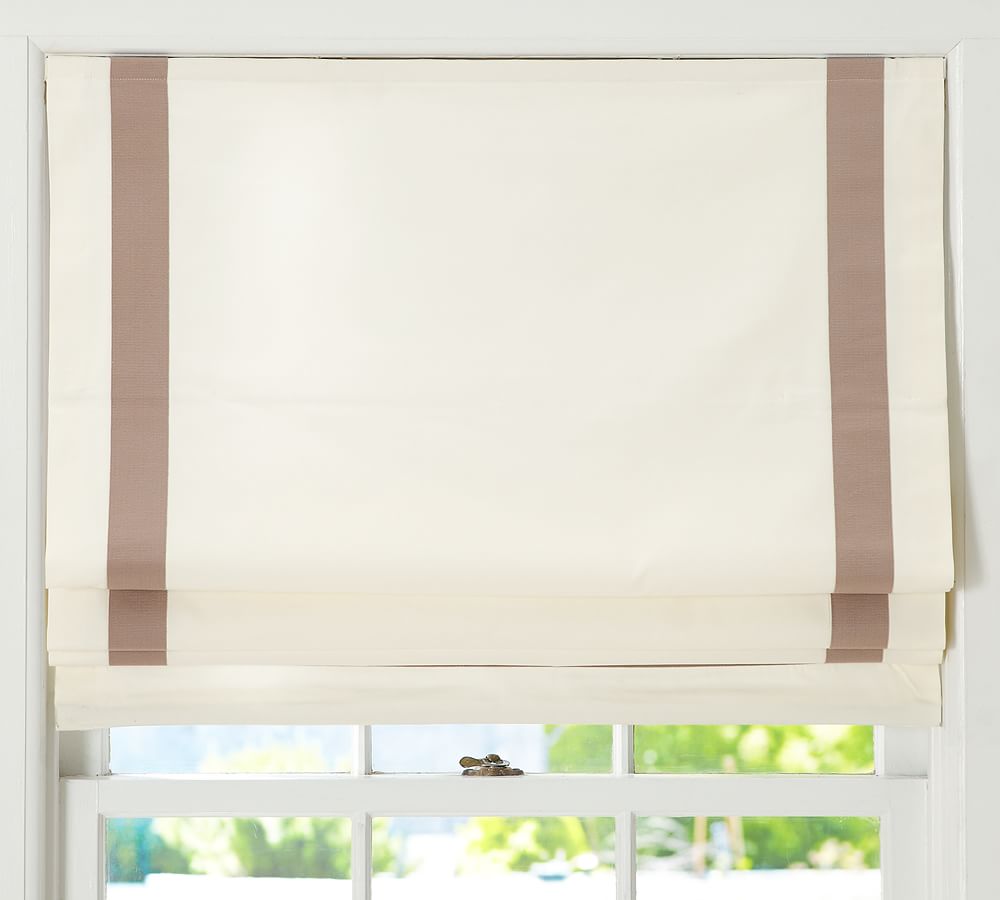 Grosgrain Ribbon Cordless Roman Shade Pottery Barn