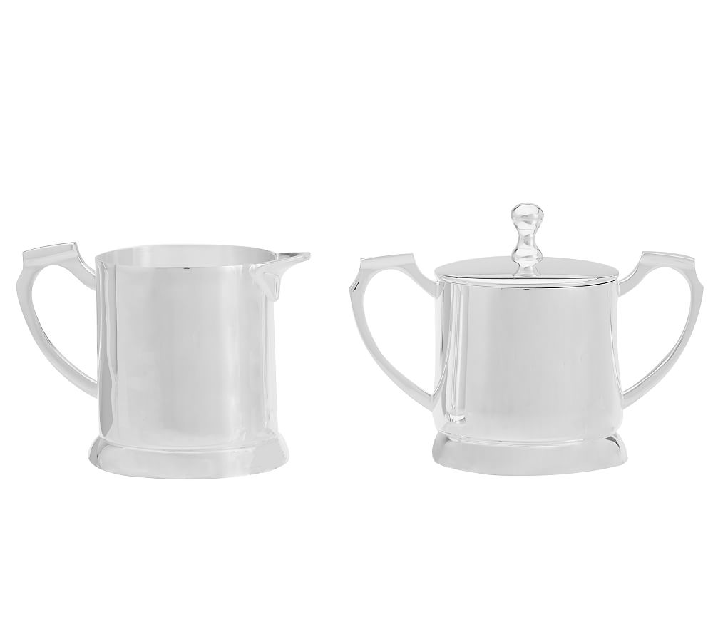 Polished Silver Creamer & Sugar Pottery Barn