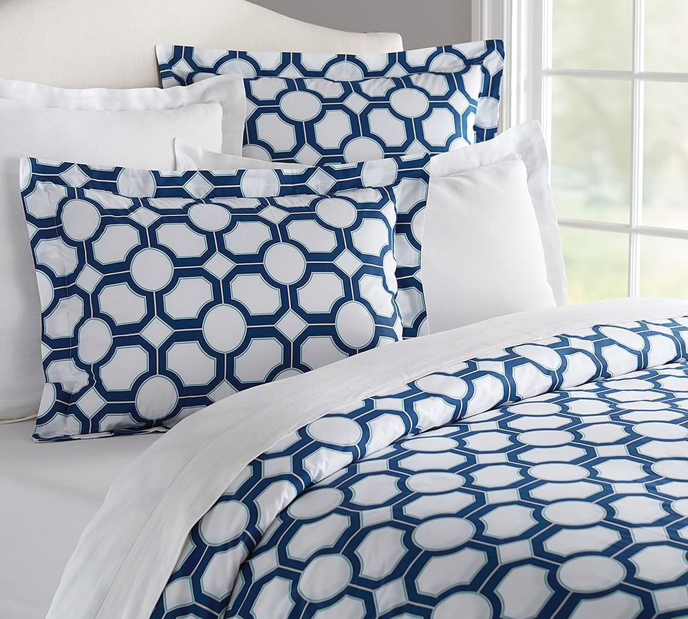 Nova Patterned Duvet Cover & Sham Pottery Barn