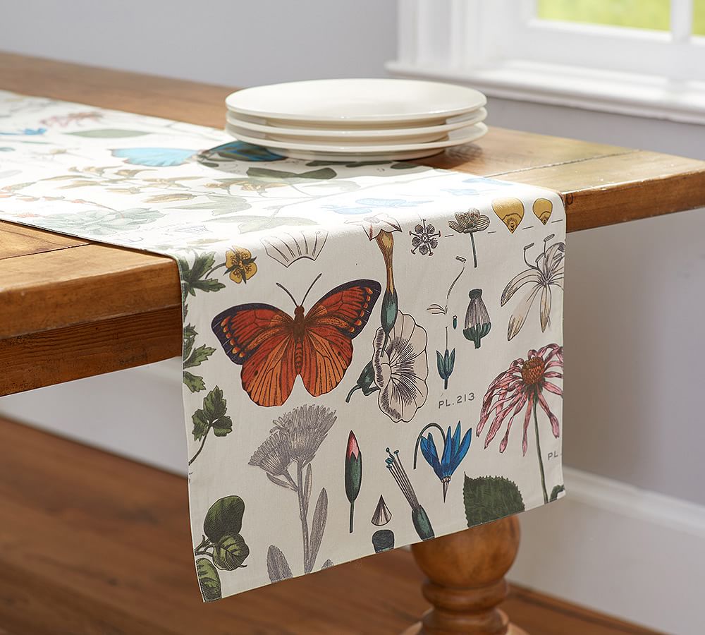 Poppy Botanical Table Runner Pottery Barn