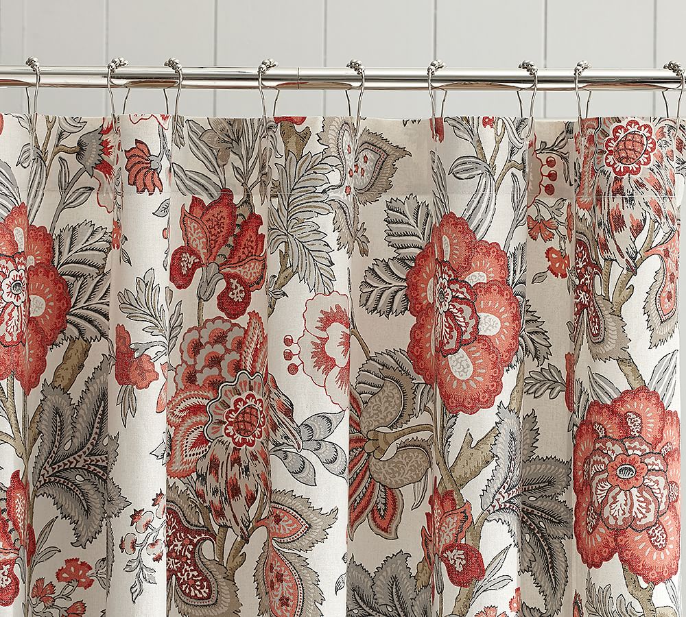 Allegra Palampore Linen/Cotton Shower Curtain Pottery Barn