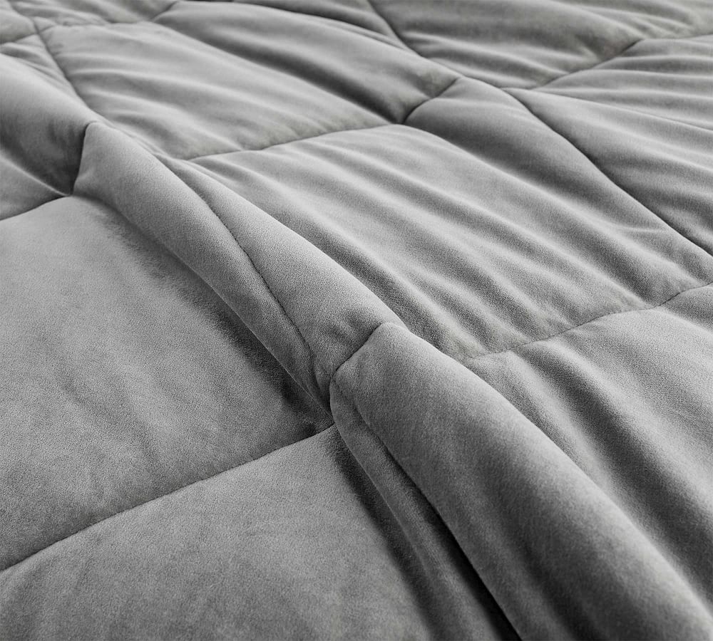 OPEN BOX Velvet Comforter, Twin Flagstone Pottery Barn