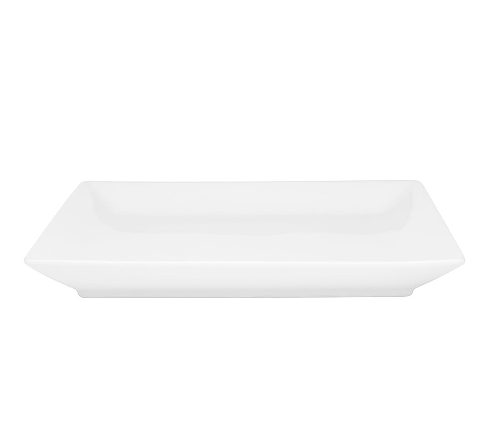 Great White Square Dinner Plate Pottery Barn