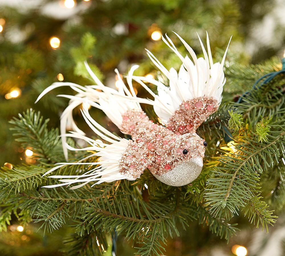 Flying Bird Clip Christmas Ornament | Pottery Barn