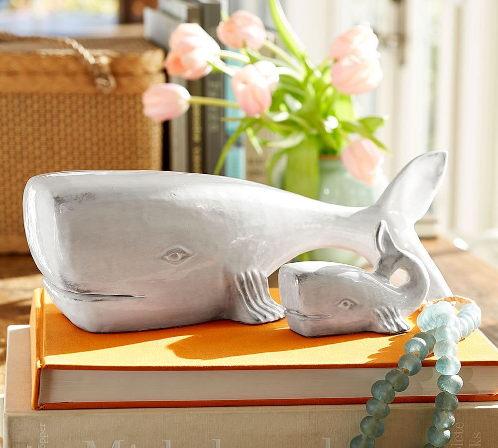 Ceramic Whales Pottery Barn