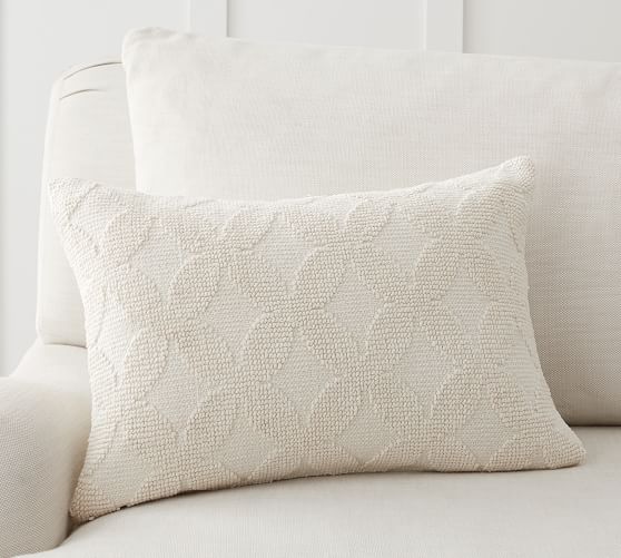 Damia Textured Lumbar Throw Pillow Cover Pottery Barn