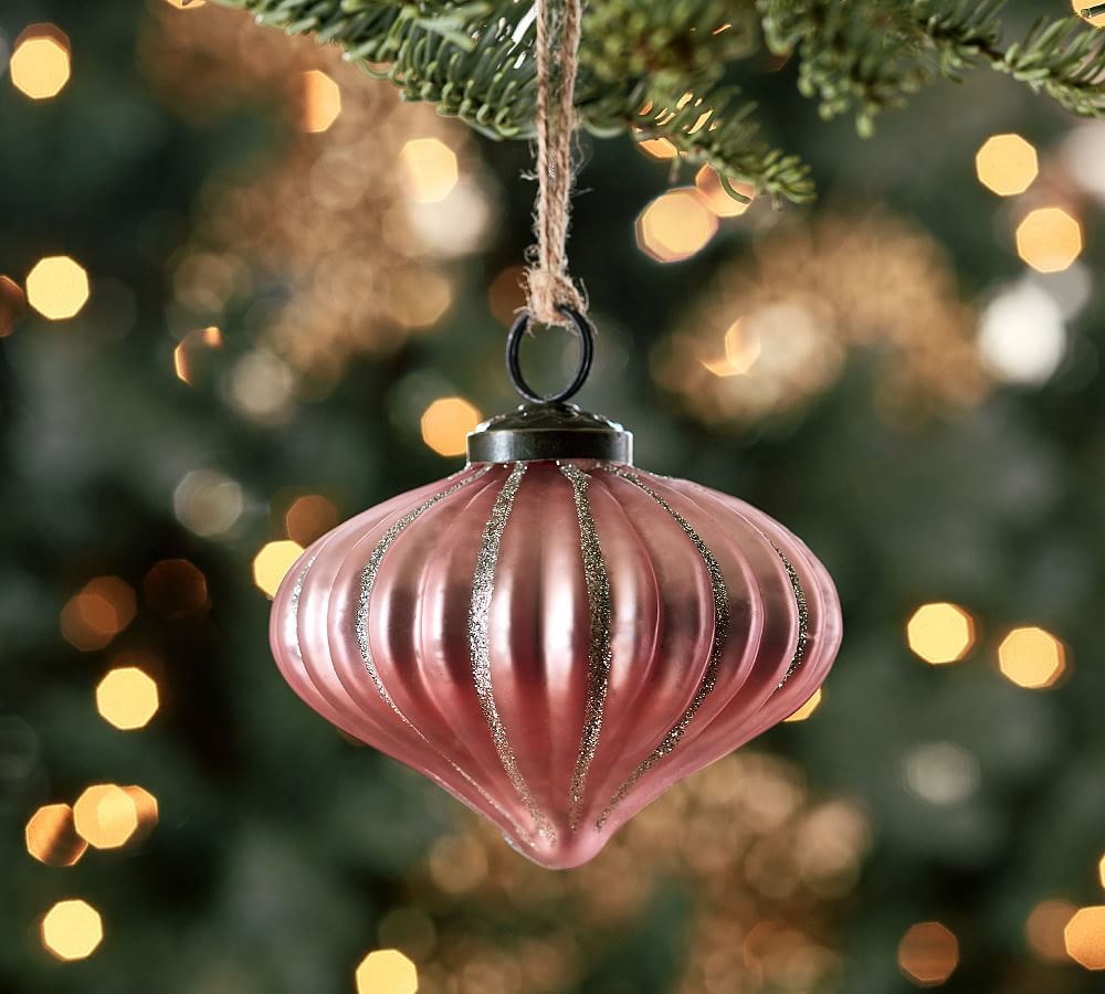 Glass Onion Ornaments, Mixed Set of 4 Pottery Barn