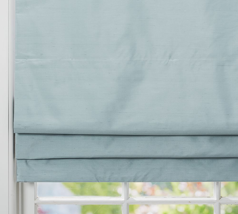 Dupioni Silk Cordless Roman Shade Pottery Barn