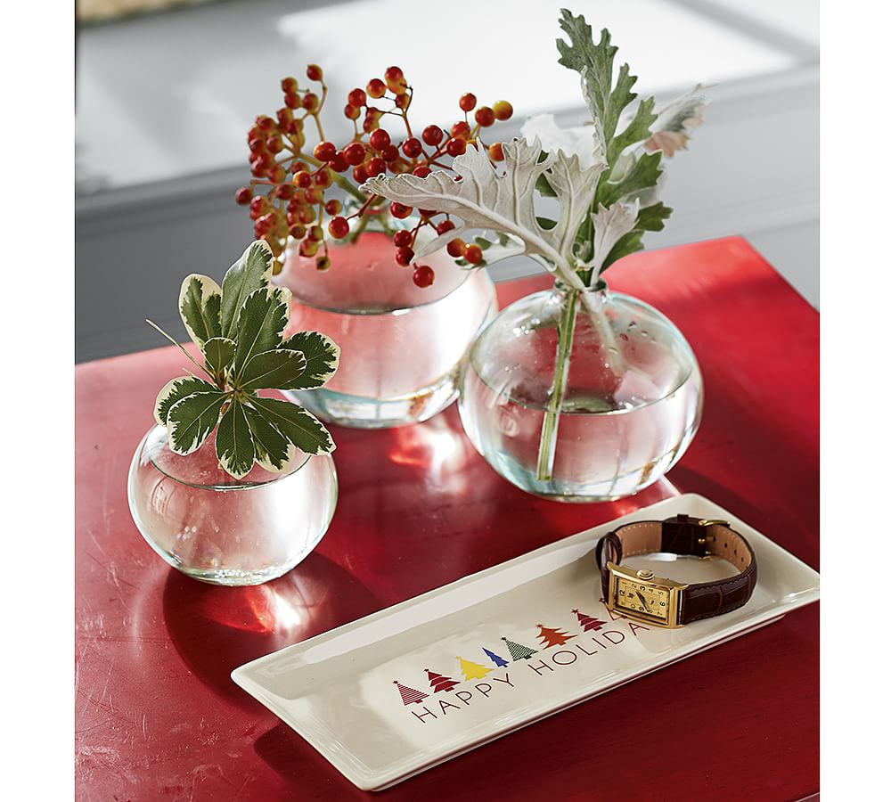 Eleana Recycled Glass Bud Vases, Set of 3 Pottery Barn