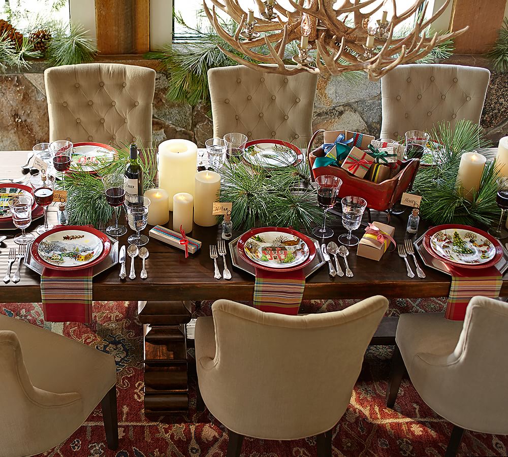 Winter Village 12-Piece Dinnerware Set | Pottery Barn