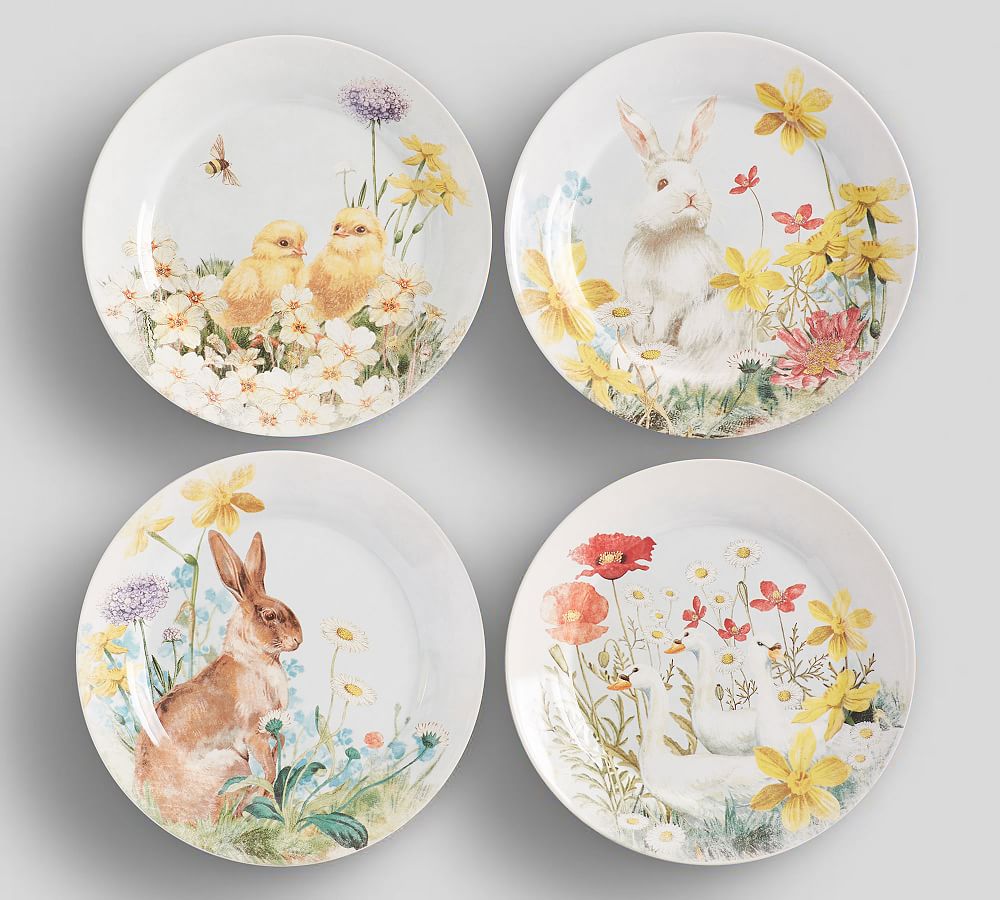 Hilltop Garden Salad Plate, Set of 4 Pottery Barn