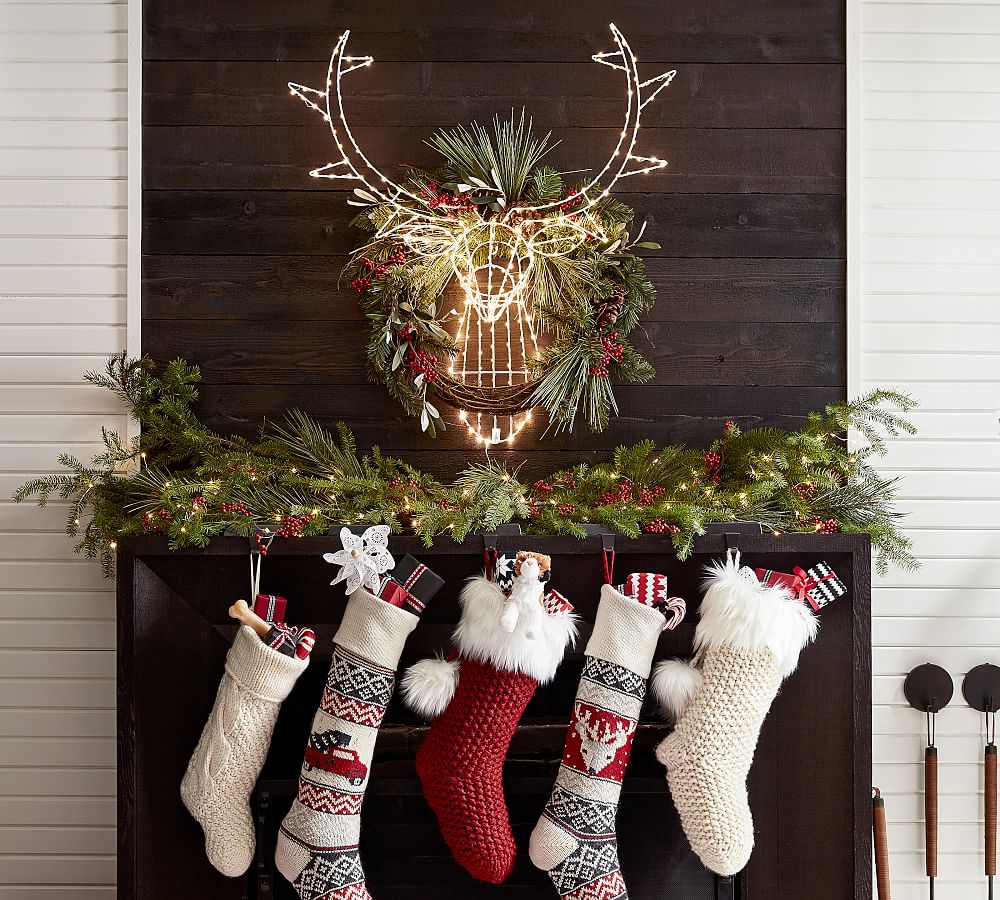 Light Up Deer Head Wall Art | Pottery Barn