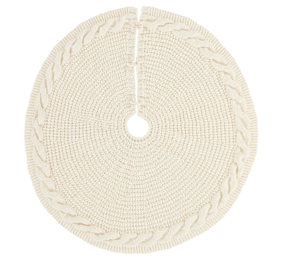 Chunky Cable Knit Tree Skirt Pottery Barn