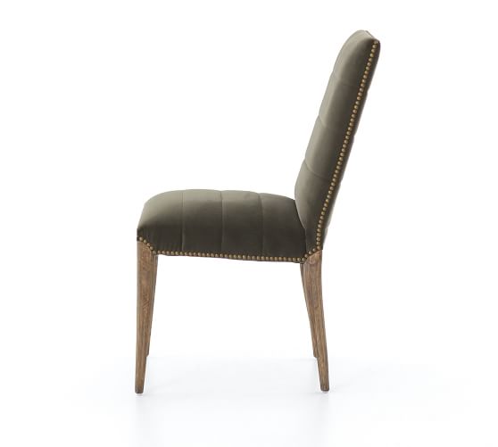 Dorsey Velvet Channel Tufted Dining Chair Set of 2 Pottery Barn