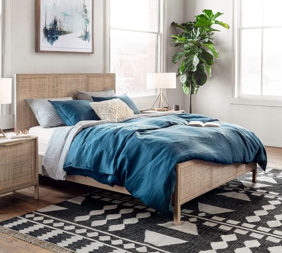 Dolores Cane Platform Bed | Pottery Barn