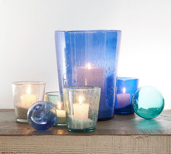 Bubble Glass Hurricanes Pottery Barn