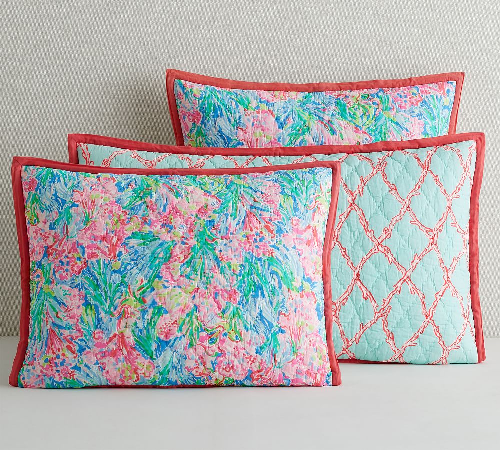 Lilly Pulitzer Fan Sea Pants Reversible Pillow Sham Pottery Barn