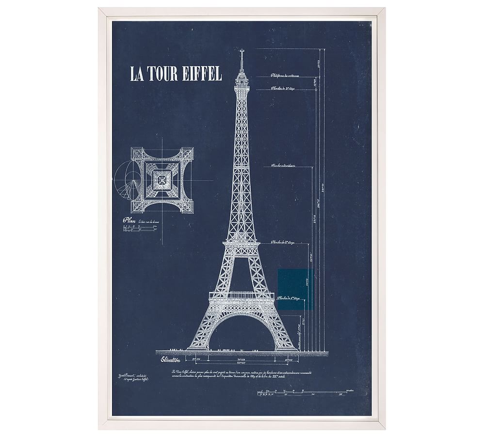 eiffel-tower-blueprint-framed-prints-pottery-barn