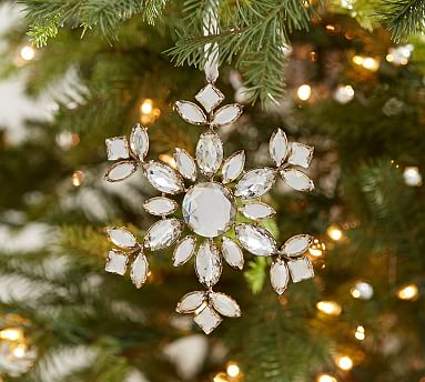 Jeweled Snowflake Christmas Ornament | Pottery Barn