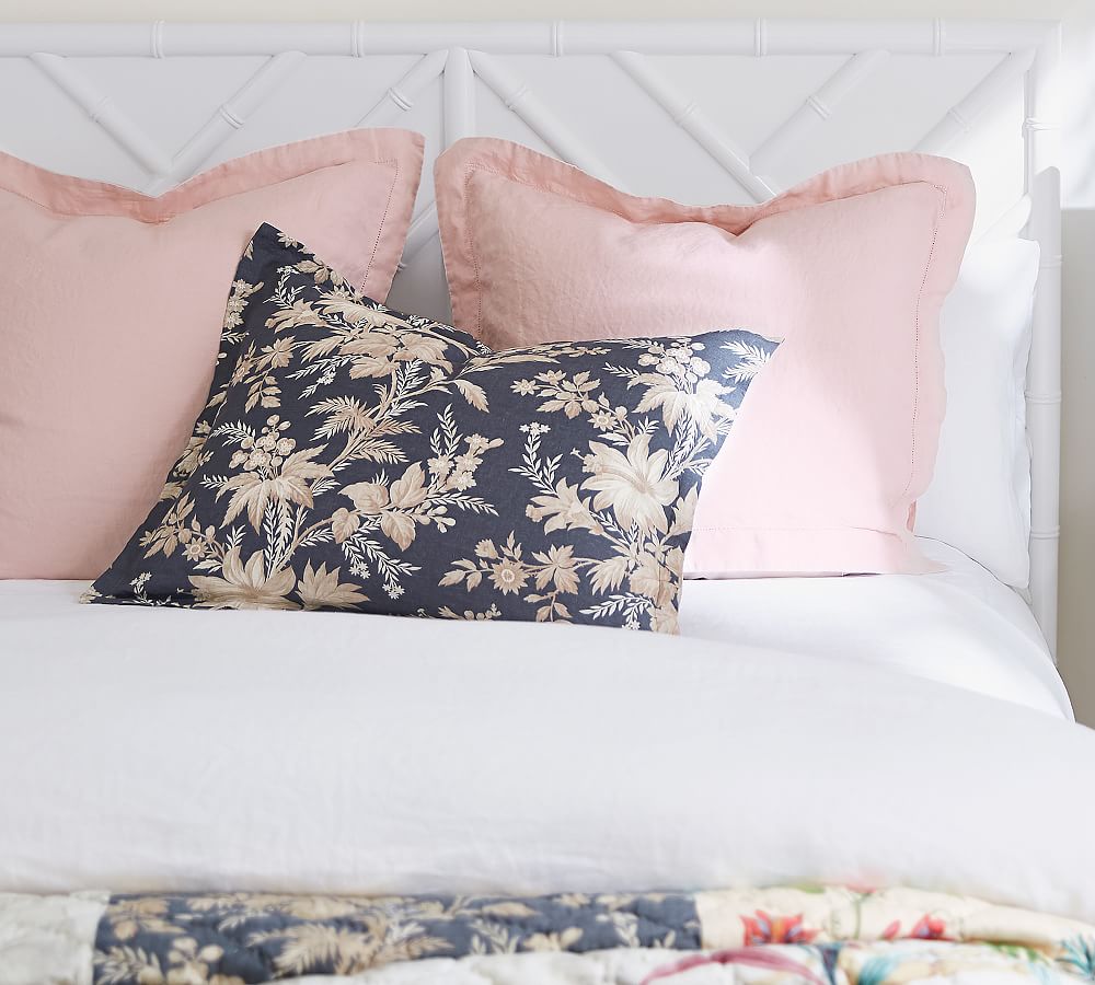 Augustine Floral Belgian Flax Linen Duvet Cover & Shams Pottery Barn