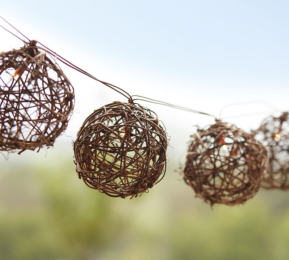 Twig Orb String Lights Pottery Barn